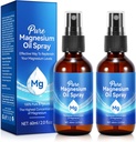 Pure Magnesium Oil Spray,100% Pure & Natural Organic Magnesium Oil Spray, lätt att använda (4 Fl.Oz Set)
