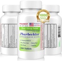 Ulai 4 Hour Allergy Relief 1000 Ct [Made in USA] | Itchy, Watery Eyes, Runny Nose, Sneezing, Sinus Relief | Chlorpheniramine Maleate 4 mg | Antihistamin Allergy Medicine Pharbechlor (1 flaska)