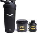 Smartshake DC Comics Bundle - Batman Stainless Steel Protein Shaker 900ml med Funnel 110ml och Storage Containers 200ml.