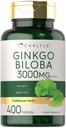 Carlyle Ginkgo Biloba 3000mg | 400 tabletter | Non-GMO, Gluten Free Herbal Supplement
