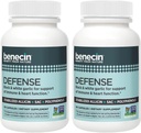 Benecin försvar 1500 mcg stabiliserad allicin per kapsel | Plus höga mängder av SAC & polyfenoler från svart vitlök | Kraftfullt stöd av Immune & Heart Function Vegetarian Caps (1 greve av 180)