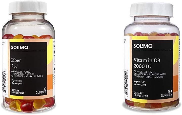 Grundläggande Fiber Gummies (90 greve) och vitamin D3 Gummies (160 greve)