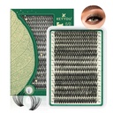 Lash Clusters 280Pcs Eyelash Clusters KEYYOU 60D D Curl 9-18MIX Clusters Lashes Tjock Super Soft Wispy DIY Eyelash Extension hemma (60D-D,9-18MIX)