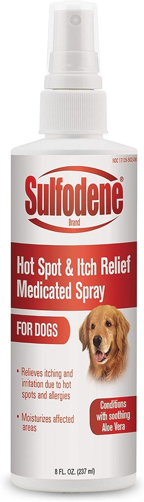 Sulfodene Medicated Spray (8 oz) Hot Spot och Itch Relief Och hjälper till att förhindra infektion medicinerad