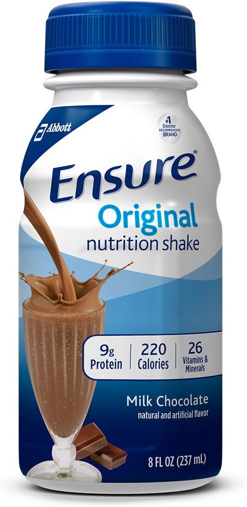 Säkerställ Original Nutrition Shake med 9 Grams of Protein, Meal Replacement Shakes, Milk Chocolate, 8 fl oz (Pack of 16)