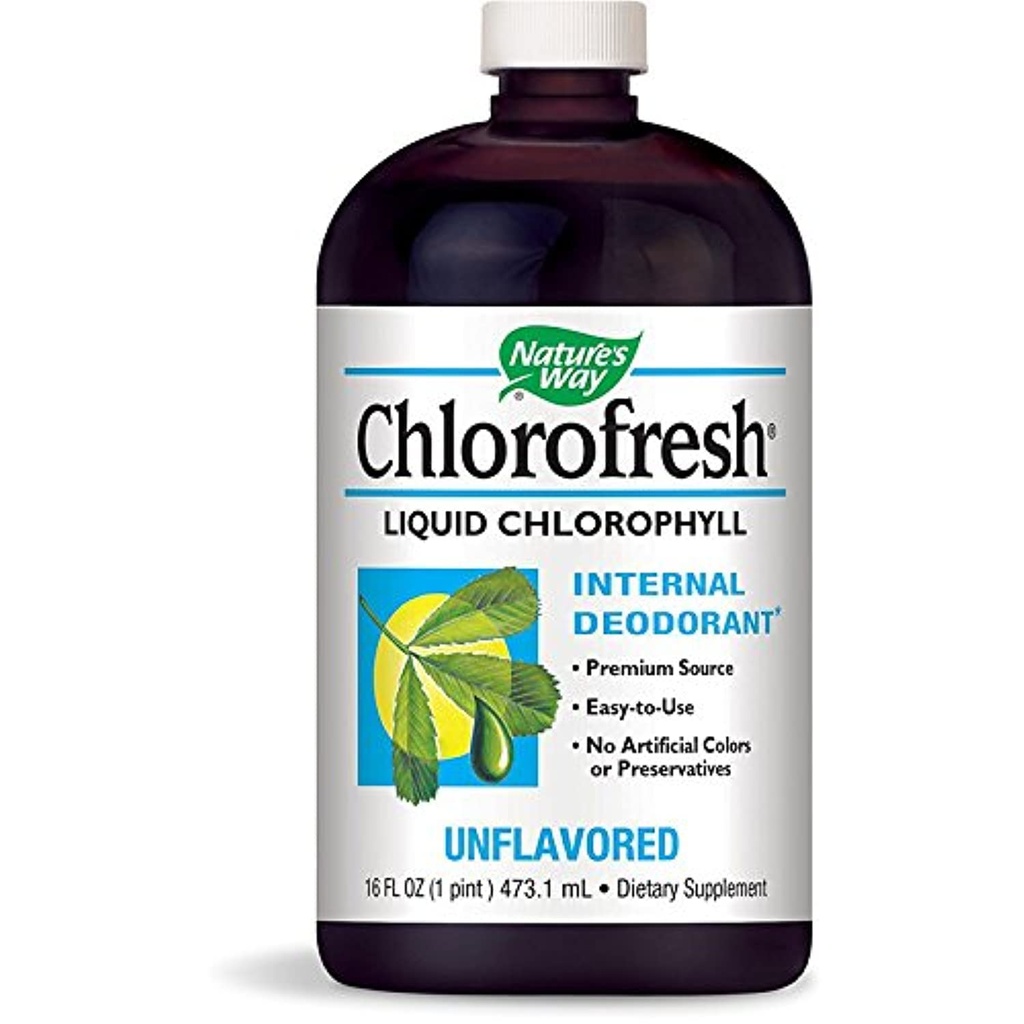 Naturens Way Chlorofresh Liquid Chlorophyll Internal Deodorant, osmakad 16 oz