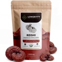 Longevity Botanicals Organic Reishi Mushroom Extract Powder 100g | Koncentrerad 10:1 Ratio | 100% Fruiting Bodies | Lingzhi (Ganoderma lucidum) Naturligt tillskott för immun, stress och sömnstöd