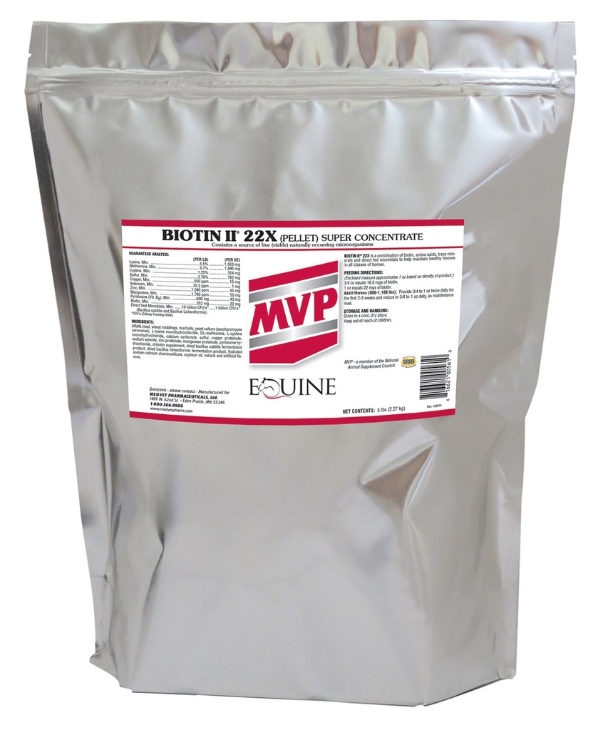 Biotin II 22X (5lb) Hoof Supplement för hästar
