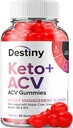 Destiny Keto ACV Gummies - Avancerad Formel Destiny Keto Plus ACV Gummies, Weight Management,Destiny ACV Dietary Supplement Men Women (60 Gummies)