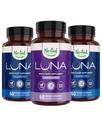 Nested Naturals Luna Melatonin-Free (120 Vegan Capsules) och Luna Natural Sleep Aid med Melatonin (60 Vegan Capsules) för djup sömn | Non-Habit Forming