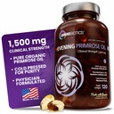 OmniBiotics Organic Evening Primrose Oil för kvinnor - Klinisk styrka 1500mg per kapsel, 10% GLA, Cold-Pressed, Non-GMO, Hormone Balance för kvinnor - 120 Vegan Softgel kapslar