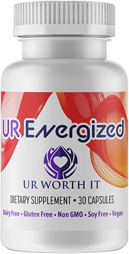 UR Energized Capsules - Tillägg med Reishi, Chaga, Green Coffee & Tea Extract - Fokus, Clarity & Energy för aktiva livsstilar - 30 kapslar