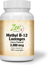 Bästa Metholated B12 Vitamin & B12 med Folic Acid Supplement - med vitamin B-6, Folic Acid, Biotin - Support Cardiovascular Health, Healthy Immune System, Brain & Nerve Function - 100 Lozenge