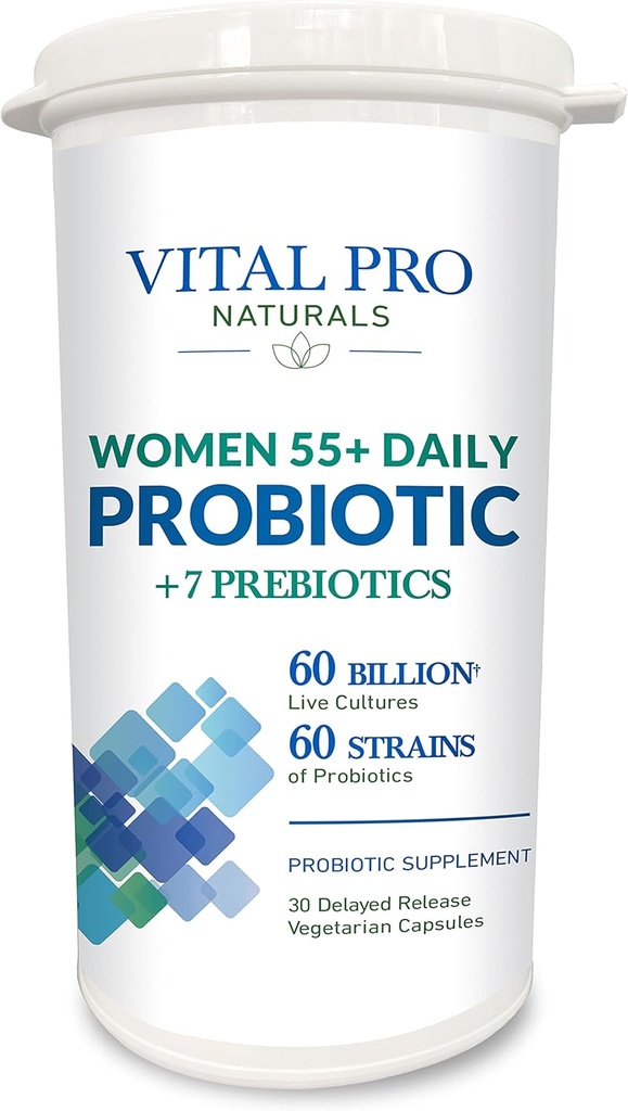 Vital Pro Naturals - Kvinnor 55+ Daily Probiotic Plus Prebiotics 30 kapslar