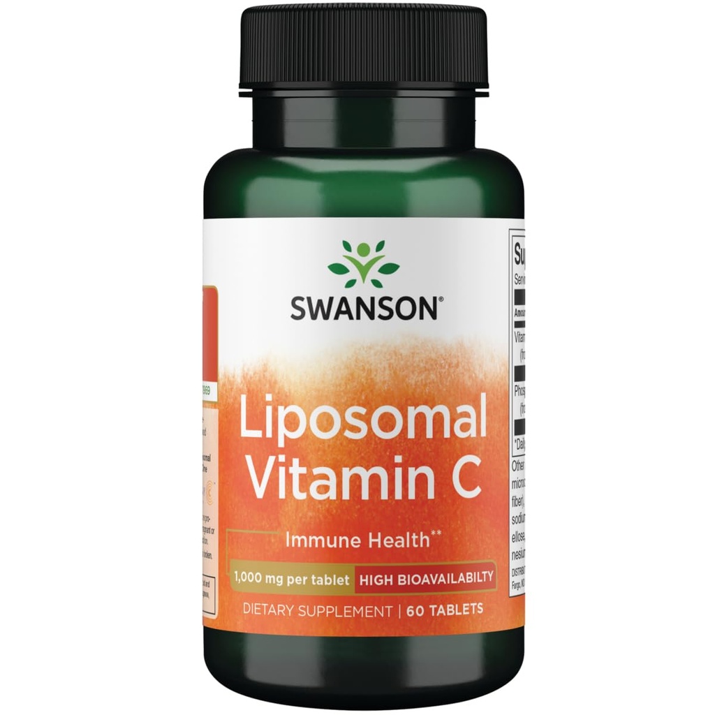 Swanson Liposomal Vitamin C - Hög biotillgänglighet 1000 mg 60 flikar