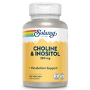 SOLARAY Choline & Inositol 250 mg | Two-Nutrient Combo för hälsosam fettmetabolism, hjärnfunktionsstöd | 100 VegCaps