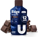UCAN Edge Energy Gel Shots, Chocolate (12, 2 Ounce Packets) för löpning, träning, träning, träning, fitness, cykel, Crossfit | Sugar-Free, Vegan och Keto Friendly Energy