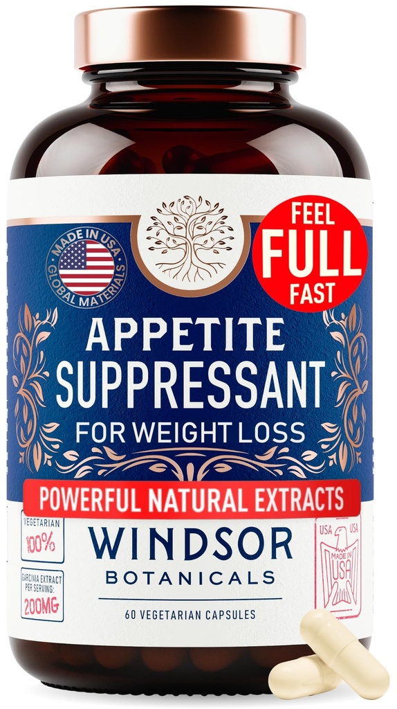 Appetite Suppressant for Weight Loss - Garcinia Cambogia, Glucomannan Appetite Control Supplements och Metabolism Booster for WeightLoss - Förlora vikt snabbt för kvinnor och män - 60 Veggie Diet Pills