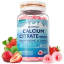Calcium Citrate Supplement 1000mg för kvinnor och män, 6-i-1 Calcium Magnesium Zinc Gummies + Vitamin D3, B6 & Potassium Hög Absorption för ben, tänder, muskel och nervhälsa, Vegan, Sugar Free,60Cts