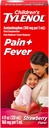Barnens Tylenol Oral Suspension Medicine, Barnens flytande medicin Smärta Reliever & Fever Reducer för Cold + Flu Symptom, Aspirin-, Ibuprofen- & Alkohol-fri, jordgubbar, 4 fl. oz