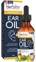 Organisk öronolja för öroninfektioner - Naturördroppar för infektionsförebyggande, Swimmer's Ear & Wax Removal - Barn, Vuxna, Baby, Dog Earache Remedy - med Mullein, Garlic, Calendula, Made in USA