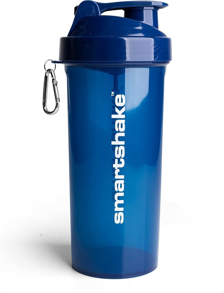 Smartshake Lite Protein Shaker Bottle 1000ml | Leakproof Gym Shaker Drink Bottle för Protein Shakes | Clear Polypropylene Water Bottle, BPA Free Protein Powder Shaker Cup för Män & Kvinnor, Navy Blue