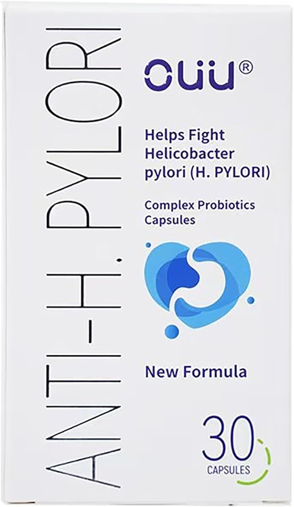 OU H Pylori Behandling |Pylopass Lactobacillus Reuteri Probiotic Suitable for Adults & Children Age 9 + | 20 miljarder CFU Per Serving | 28 Vegetariska kapslar |Relief från Heartburn & Acid Reflux