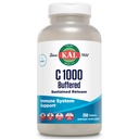 KAL C 1000 Buffered, Sustained Release Vitamin C 1000mg - Immune Support Supplement for Women and Men - Buffered Vitamin C Tablets with Calcium Ascorbate - Vegan, Gluten Free - 250 Tablets