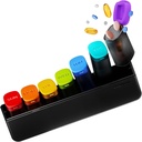 Weekly Pill Organizer 1 gång om dagen - Travel Pill Box 7 Days, Large Medicine Pill Case Container för daglig medicin Vitamin Supplement Fish Oil, Portable Week Pills Organizers Holder Dispenser, Black