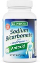 De La Cruz Pure Sodium Bicarbonate - USP Grade Bicarbonate of Soda – 100% Pure Baking Soda – Aluminum Free Antacid Powder for Heartburn & Indigestion - Packed in USA, 4 OZ.