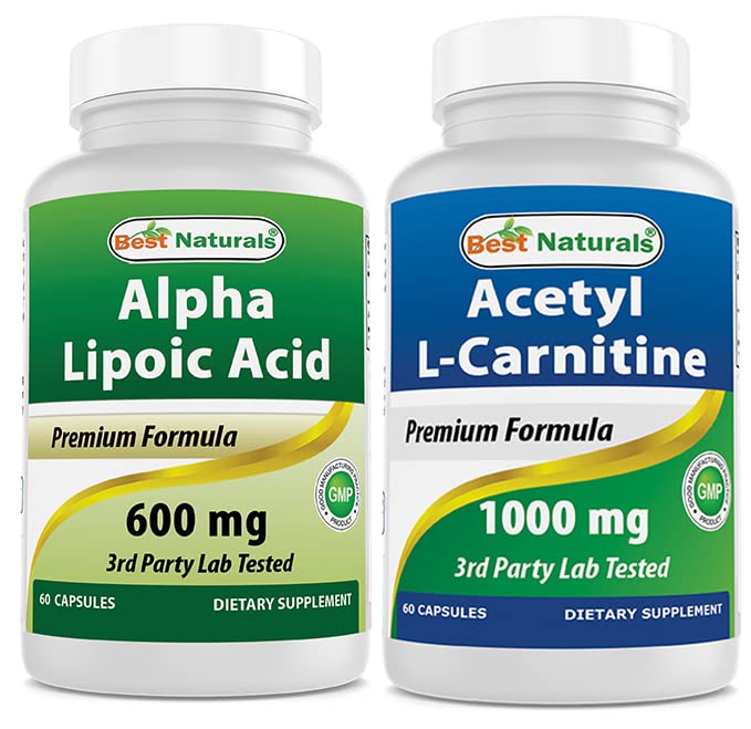 Bästa Naturals Alpha Lipoic Acid 600 mg & Acetyl L-Carnitine 1000mg
