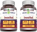 Fantastiska Formler Inositol Supplement | 500 Mg Per Servering | 100 kapslar | Icke-GMO | Gluten Free | Tillverkad i USA | Förpackning med 2