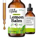 Wild & Organic Lemon Balm Tincture - Mood Support Supplement - Melissa Lemon Balm Leaf Extract Drops - Vegan, Sugar & Alkoholfri Kalmning Supplement - 4 fl oz