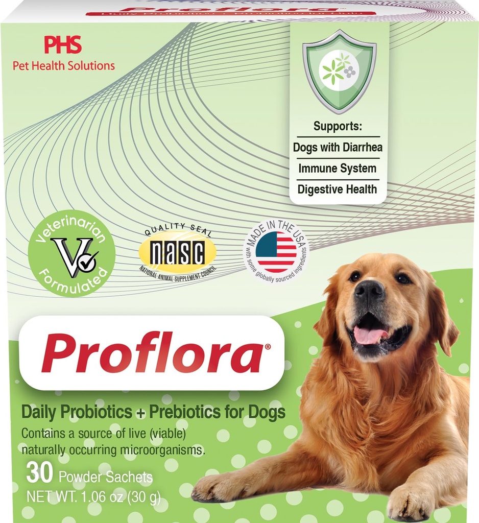 Probiotika för Dogs-Complete Gut Health & Immune Support. Lätt att använda Digestive Multi-Strain Probiotics. Lättare kostövergångar, friskare hud & rock & hjälper till att behandla diarré. 30 paket.
