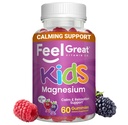 Känn stora barn Calm Magnesium Gummies - Magnesium Supplement för barn - Magnesium Citrate Gummies - 60 greve