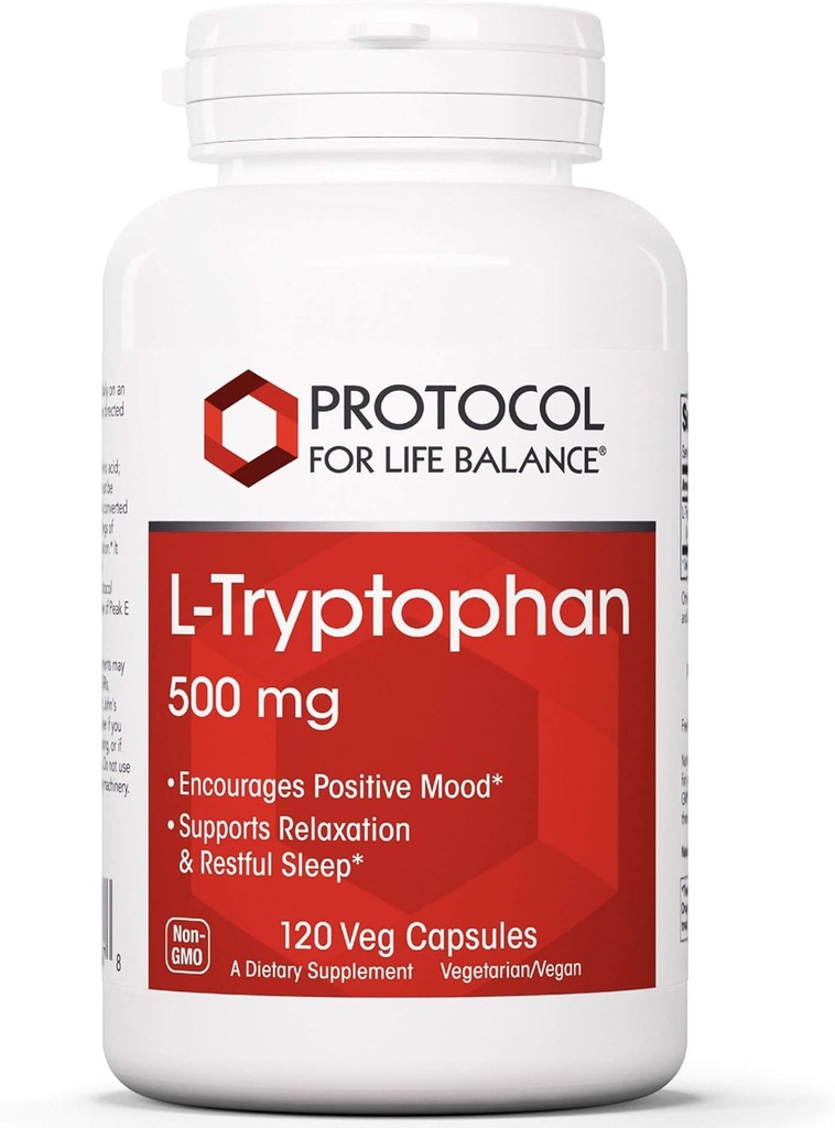 Protokoll för livsbalans - L-Tryptophan 500 mg - 120 Veg kapslar