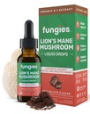 Fungies Lion's Mane Mushroom Liquid Drops, Chocolate - Tinktur med Lions Mane Extract stöder Brain Fog, Focus, Memory & Healthy Mood - Mushroom Complex Supplement för vuxna - 30 portioner
