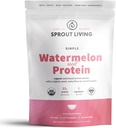 Sprout Living Simple Watermelon Seed Protein Powder, 12 Grams Organic Plant Based Protein Powder Utan Konstgjorda sötningsmedel, Non Dairy, Non-GMO, Vegan, Gluten Free, Keto Drink Mix (10 oz)