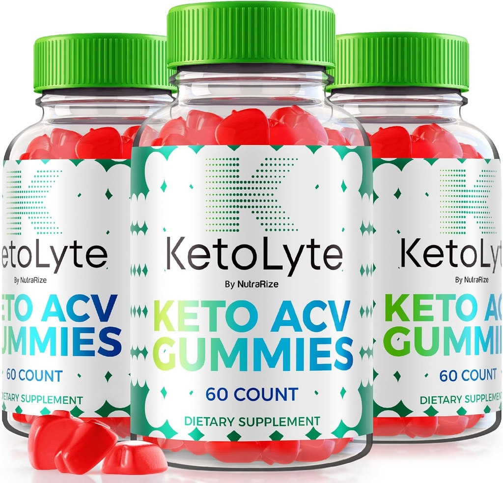 NutraRize (Pack of 3 KetoLyte Keto ACV Gummies, Advanced Formel, Keto Apple Cider Vinegar 1000MG Supplement, All Natural Keto ACV Vitamins, Officiella Keto Lyte Recensioner (180 Gummies)