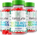NutraRize (Pack of 3 KetoLyte Keto ACV Gummies, Advanced Formel, Keto Apple Cider Vinegar 1000MG Supplement, All Natural Keto ACV Vitamins, Officiella Keto Lyte Recensioner (180 Gummies)