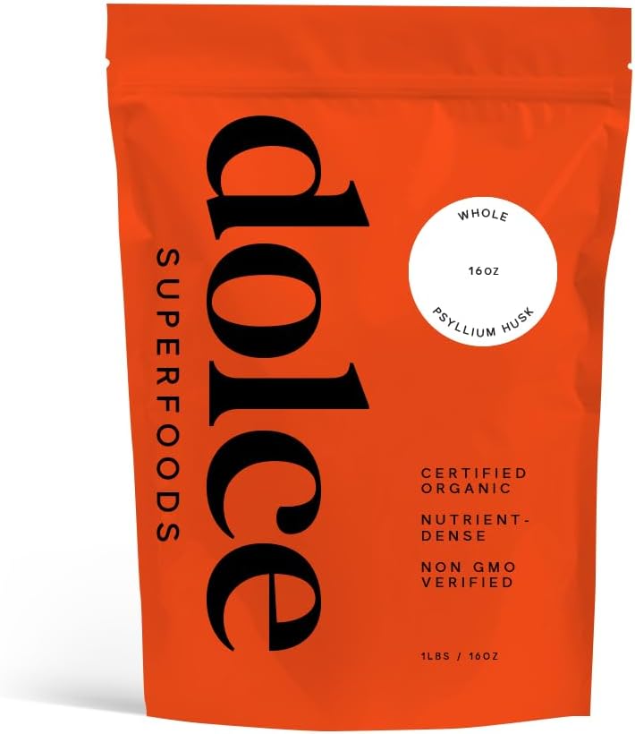 Hel Psyllium Husk för Colon Cleanse, förstoppningshjälp, Bloating & Gut Health - Lösen & Dietary Fiber Supplement för Baking, Smoothie, Beverages, Cooking, Low Carb Bread (Pack of 1)