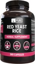 Rena originalingredienser Red Yeast Rice No Magnesium Or Rice Fillers, Always Pure, Lab Verified (365 kapslar)