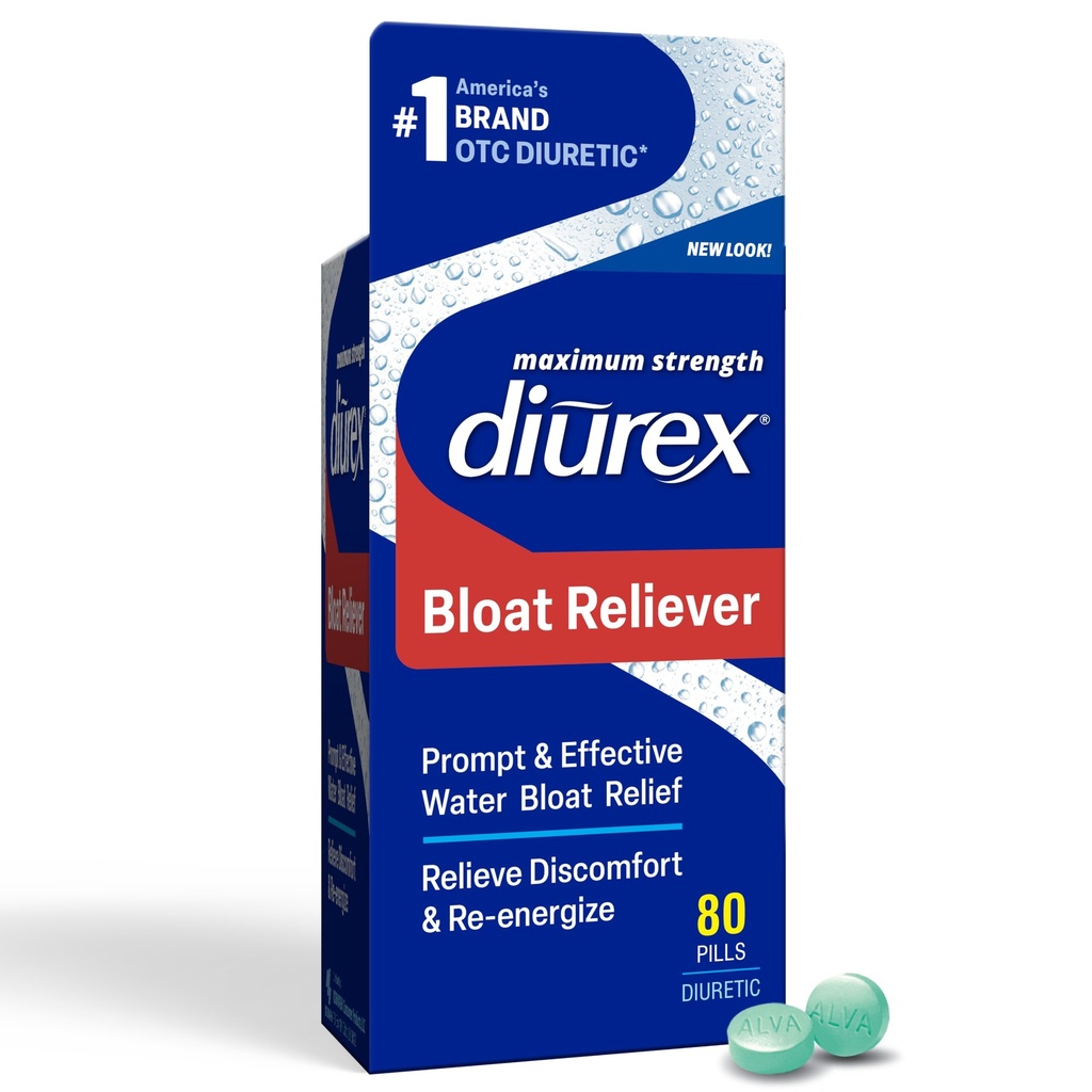 Diurex Ultra Re-Energizing vattenpiller - Relieve Water Bloat - Känn bättre och mindre tung - 80 greve