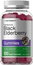Horbaach Black Elderberry Gummies | 120 greve | Sambucus Extract | med Zink och vitamin C | Berry smak | Vegan, icke-GMO och Gluten fri tillägg för vuxna