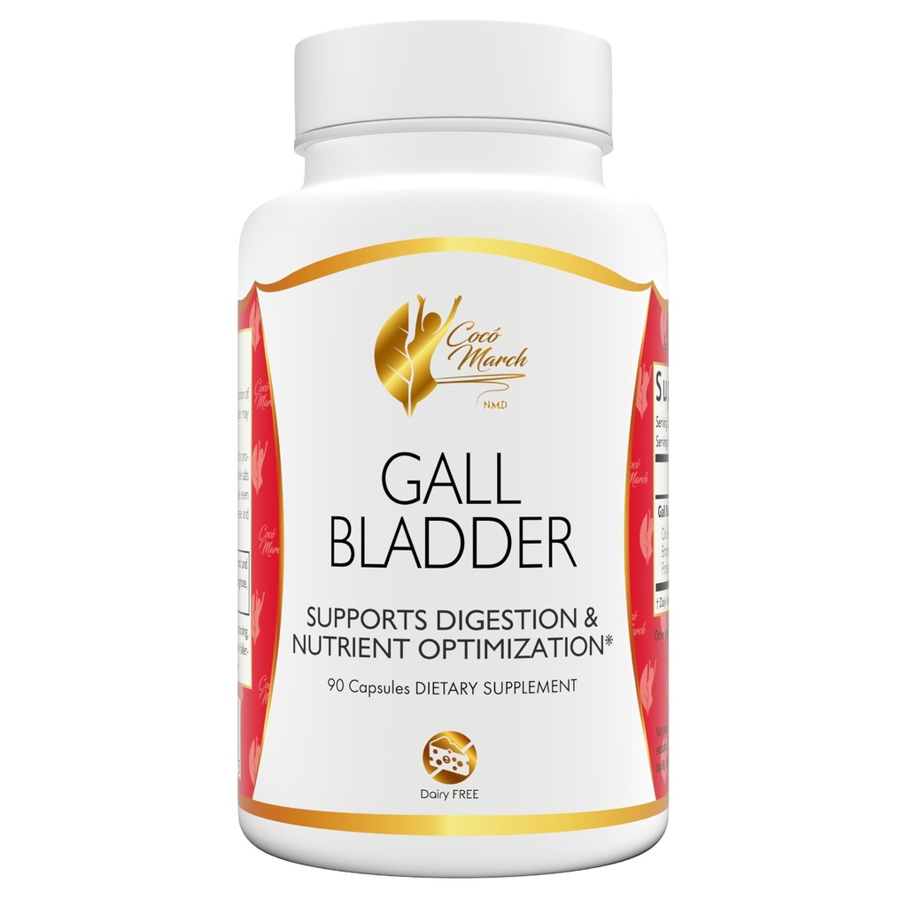 Coco March Gall Bladder Formel-Ideal After Gall Bladder Surgery-Gluten Free, Soy Free, Dairy Free, Keto Friendly, Paleo Friendly, 90 Capsules-90 Servings Supports Digestion och näringsoptimering