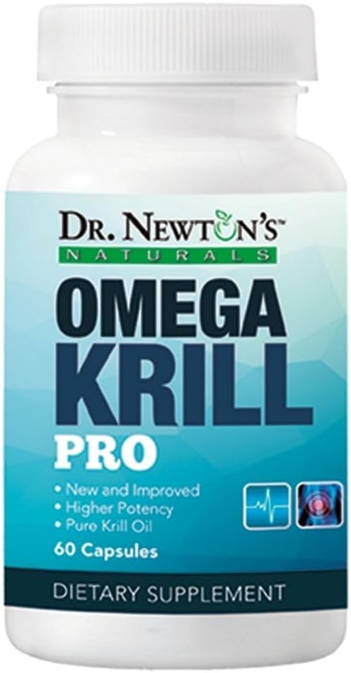Dr Newtons Naturals OmegaKrill Pro EPA & DHA, Omega 3, Pristine Krill Oil - Brain, Joints, Eyes - 60 Softgels