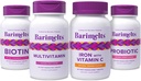 BariMelts Fullständig Post-Bariatric Kirurgi Bundle - Multivitamin, Järn med vitamin C, Biotin och Probiotika