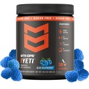 MTN OPS Yeti Pre-Workout Powder Energy Drink med kreatin, 200mg koffein och BCAA med Beta Alanine, 30-Serving Tub, Blue Raspberry