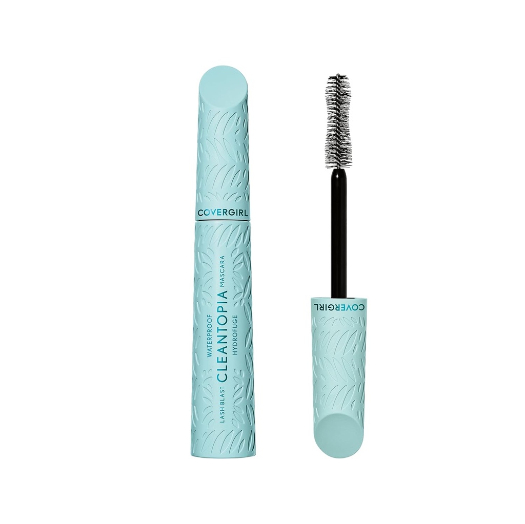 CoverGirl Lash Blast Cleantopia, Waterproof Mascara, Aloe Leaf Extract, Vitamin E & Ceramide, Gentle Formel, Volumizing, Long-Wearing, Transfer-Proof, Extreme Black,1 Count