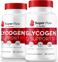 (2 Pack) Super Flow Glycogen, SuperFlow Glycogen Support Capsules, Super Flow Glyco Optimizer, Officiell SuperFlow Glyco Optimiser Caps, Super Flow Detox Cleanse, Super Flow Glycol (120 kapslar)